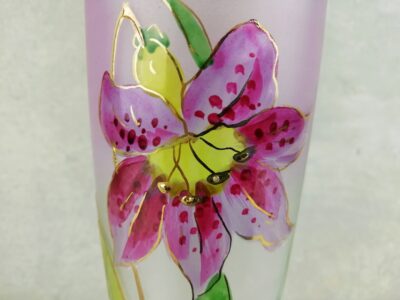 tenkostěnná sklenice - lilie